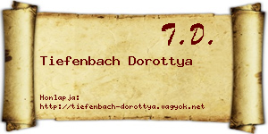 Tiefenbach Dorottya névjegykártya