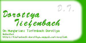 dorottya tiefenbach business card